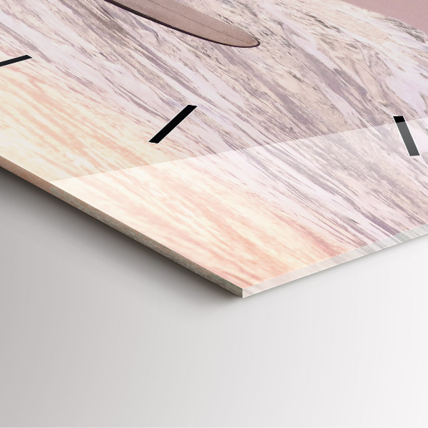 Square wall clock Surfer in Hawaii