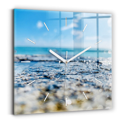 Square wall clock Water photography