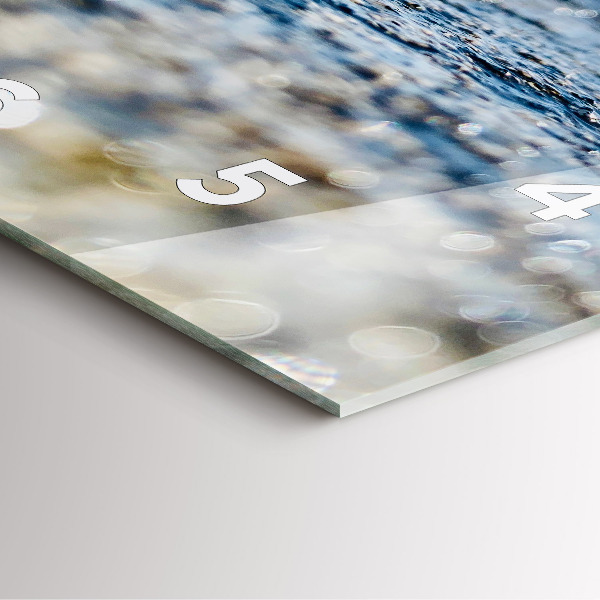 Square wall clock Water photography