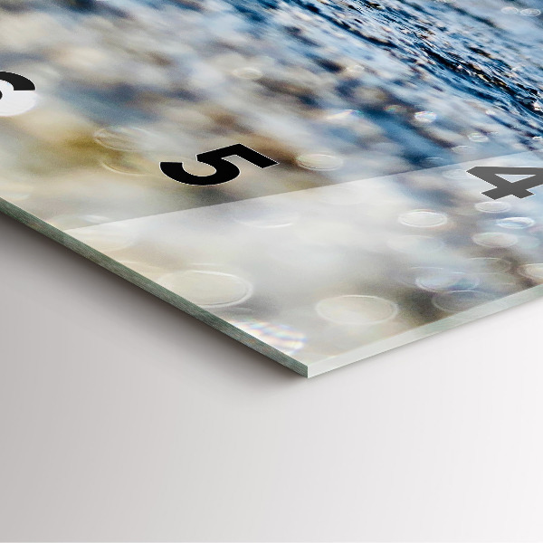 Square wall clock Water photography