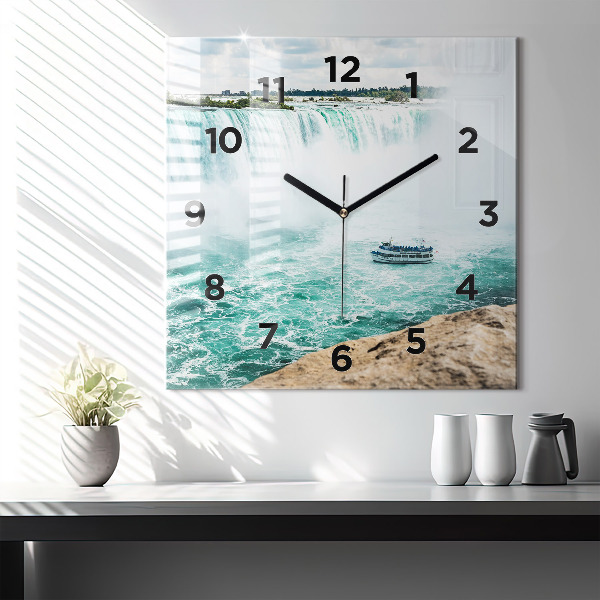 Square wall clock The Boat and Niagara
