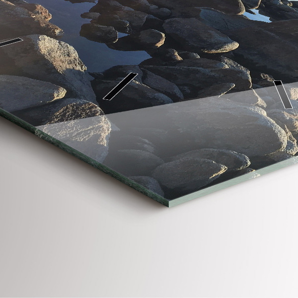 Square wall clock Sea view