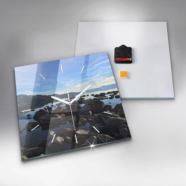 Square wall clock Sea view