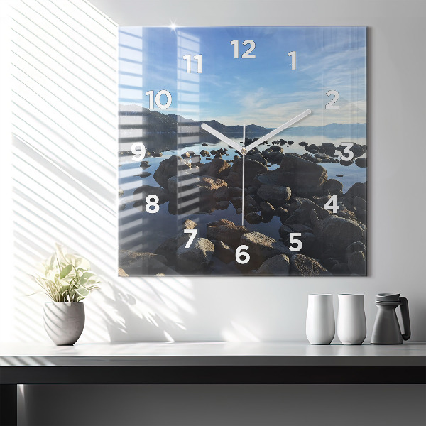 Square wall clock Sea view