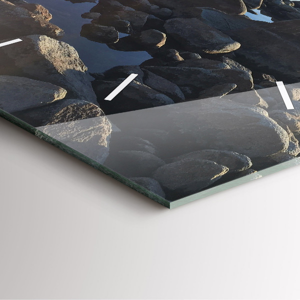 Square wall clock Sea view