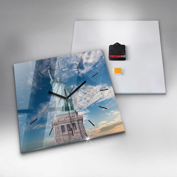 Square wall clock Statue of Liberty New York