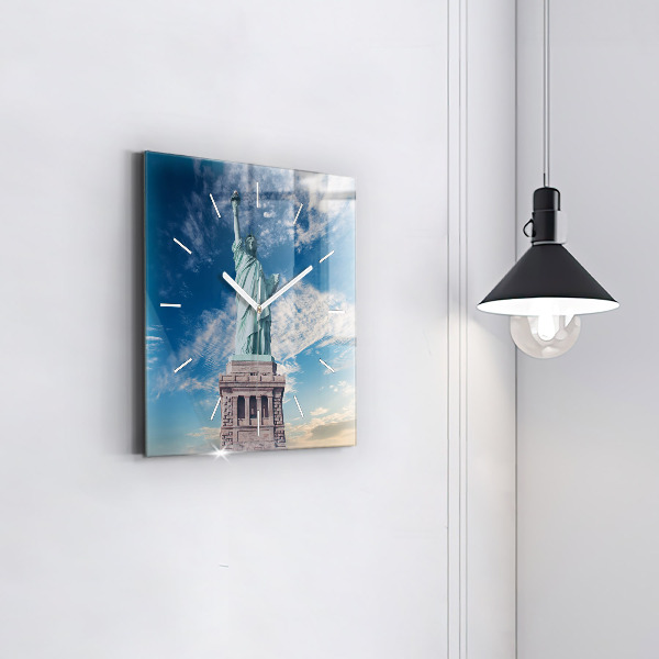 Square wall clock Statue of Liberty New York