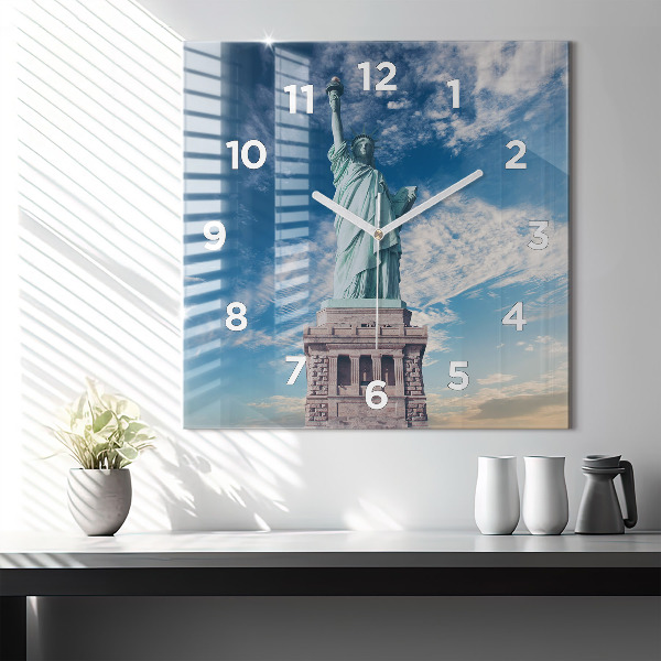 Square wall clock Statue of Liberty New York