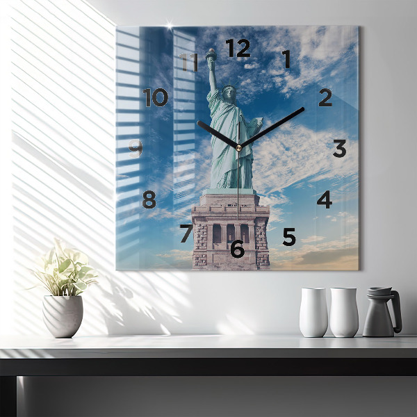 Square wall clock Statue of Liberty New York