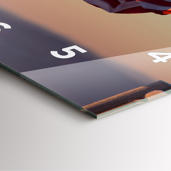 Square wall clock USA flag flying