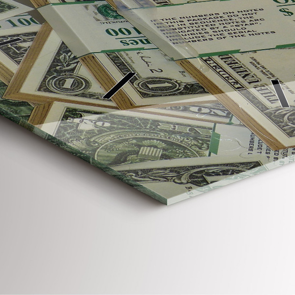 Square wall clock 1 US dollar