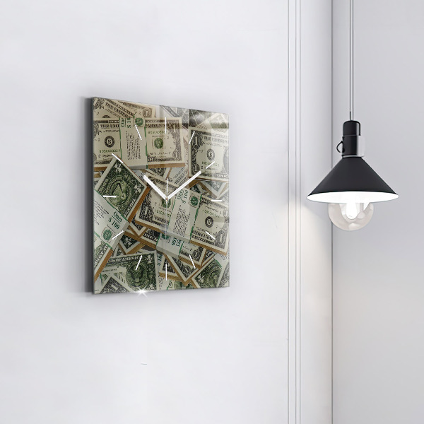 Square wall clock 1 US dollar