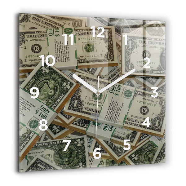 Square wall clock 1 US dollar