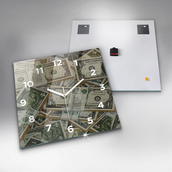 Square wall clock 1 US dollar