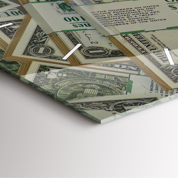 Square wall clock 1 US dollar