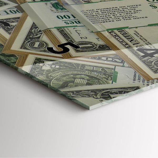 Square wall clock 1 US dollar