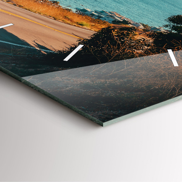 Square wall clock Palm trees in Malibu