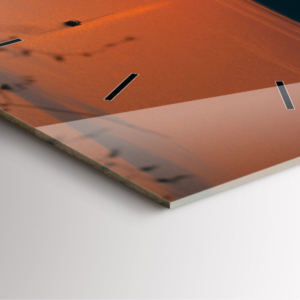 Square wall clock Lake Balaton in the evening