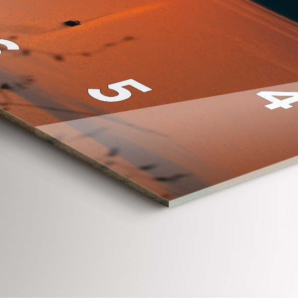 Square wall clock Lake Balaton in the evening