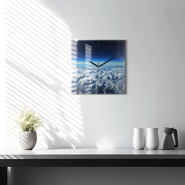 Square wall clock Landscape Mountains Pyrenees