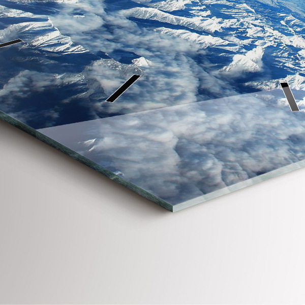 Square wall clock Landscape Mountains Pyrenees