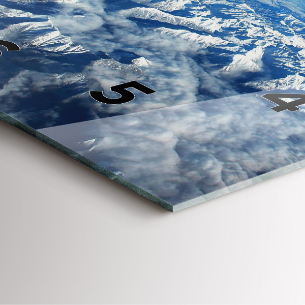 Square wall clock Landscape Mountains Pyrenees