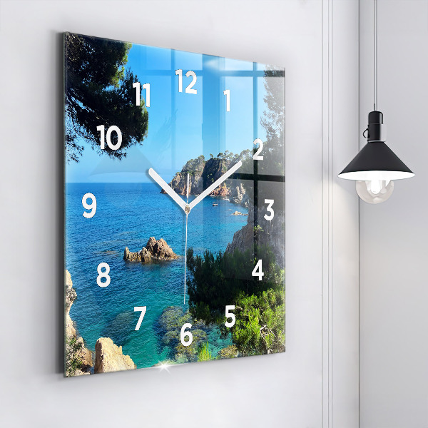 Square wall clock Costa Brava