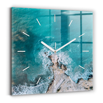 Square wall clock Fjords in Costa Blanca