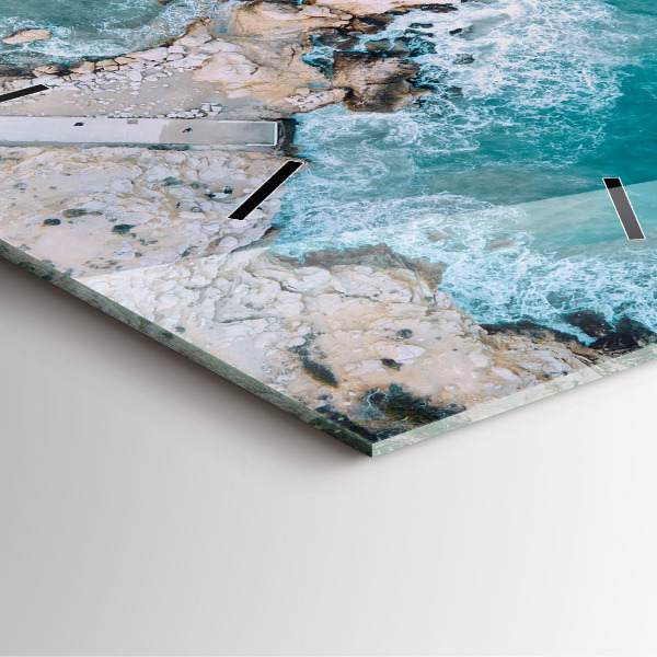 Square wall clock Fjords in Costa Blanca