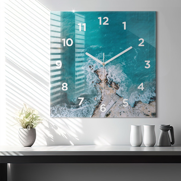 Square wall clock Fjords in Costa Blanca