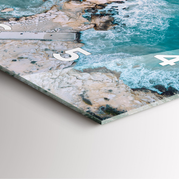 Square wall clock Fjords in Costa Blanca