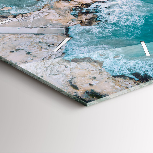 Square wall clock Fjords in Costa Blanca