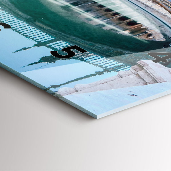 Square wall clock Plaza de Espana in Seville