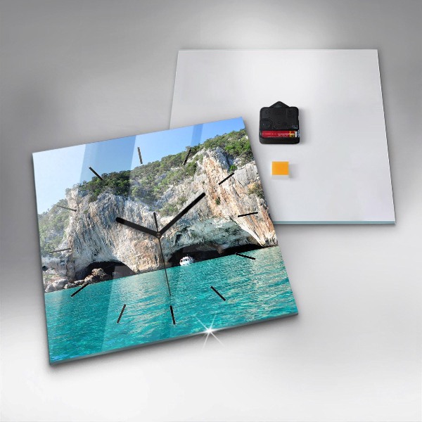Square wall clock Underwater Cave
