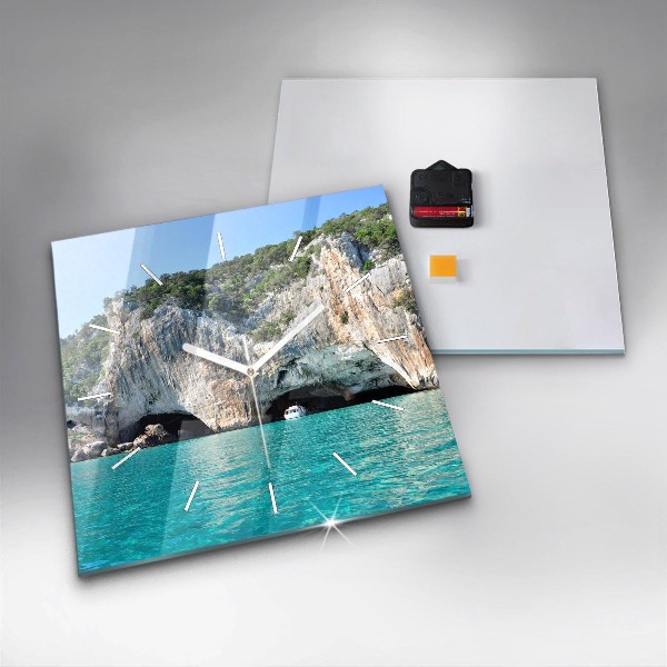 Square wall clock Underwater Cave