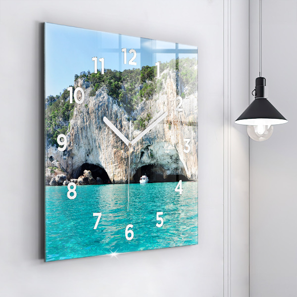 Square wall clock Underwater Cave