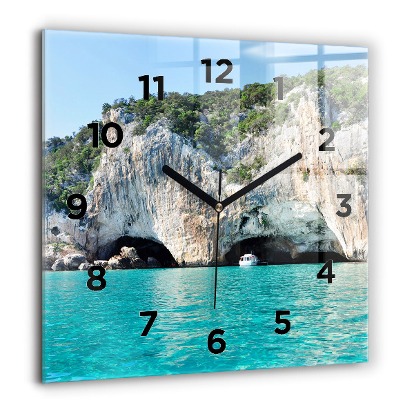 Square wall clock Underwater Cave