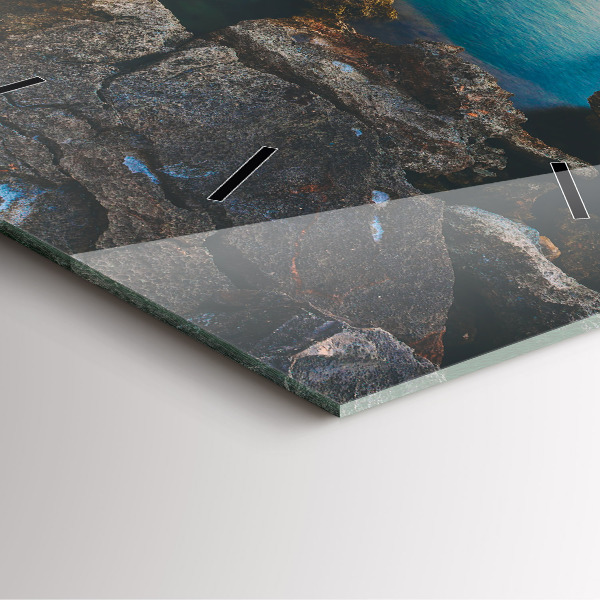 Square wall clock Sea landscape