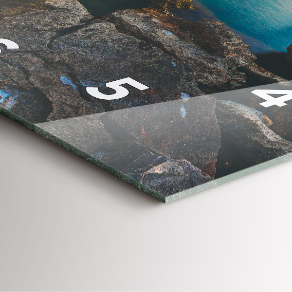 Square wall clock Sea landscape