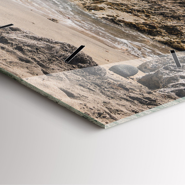 Square wall clock View of the Mediterranean Sea