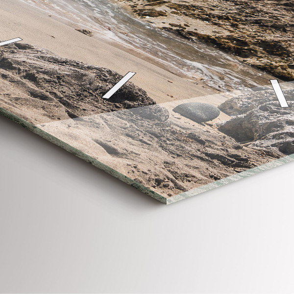 Square wall clock View of the Mediterranean Sea