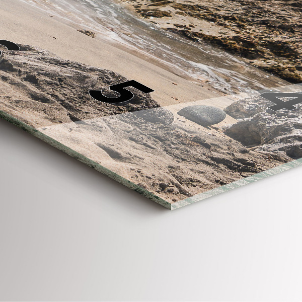 Square wall clock View of the Mediterranean Sea