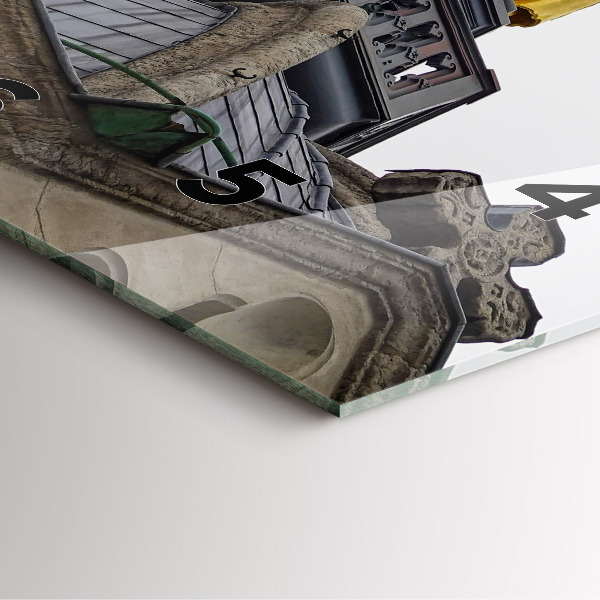 Square wall clock Statue of the Virgin Mary in Lyon