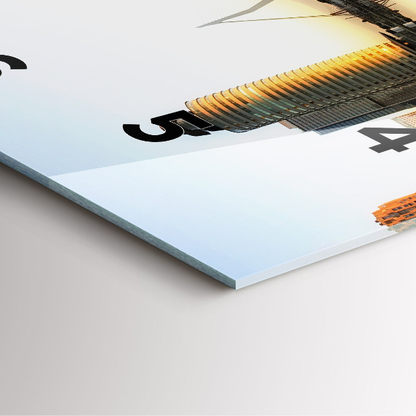 Square wall clock A city on the river