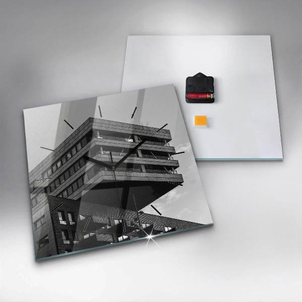 Square wall clock Architecture in Amsterdam