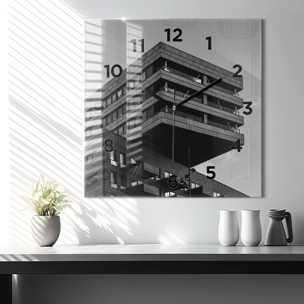 Square wall clock Architecture in Amsterdam