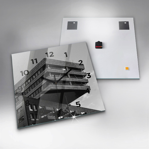 Square wall clock Architecture in Amsterdam