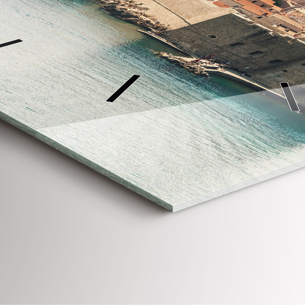 Square wall clock Sailing ship in Dubrovnik