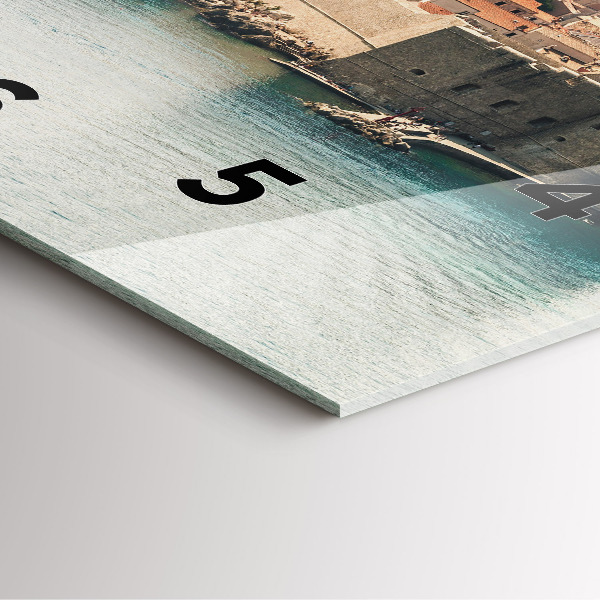 Square wall clock Sailing ship in Dubrovnik