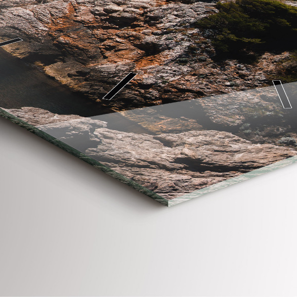 Square wall clock Cliffs in Dubrovnik